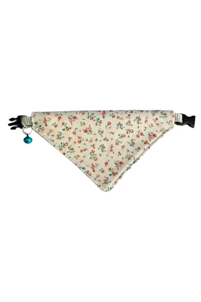 Coco Pet Fular Çiçek Desenli Ayarlanabilir Bandana Kedi Tasması ürün görseli
