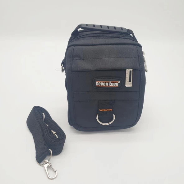 Yatay Fermuarlı Kapaklı Mini Boy Erkek El Çantası - 2