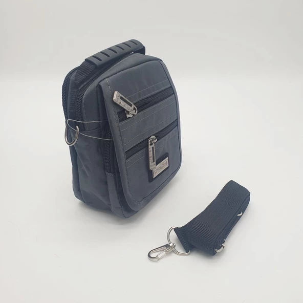 Yatay Fermuarlı Mini Boy Erkek El Çantası - 5