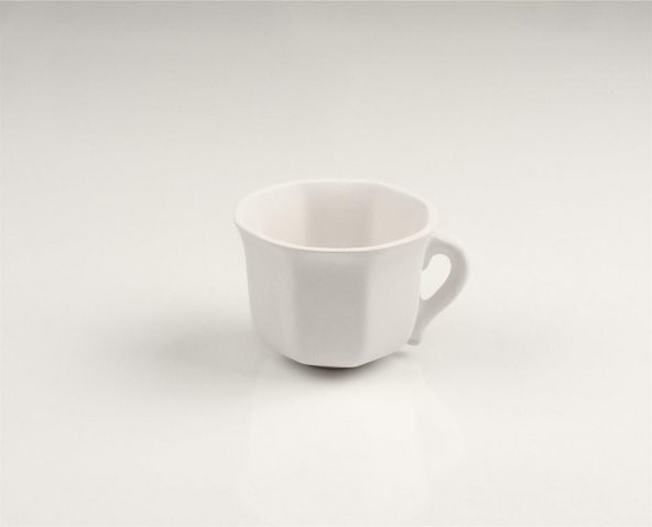 Kısa Köşeli Fincan | Seramik Bisküvi 6lı (Ham Ürün) ürün görseli