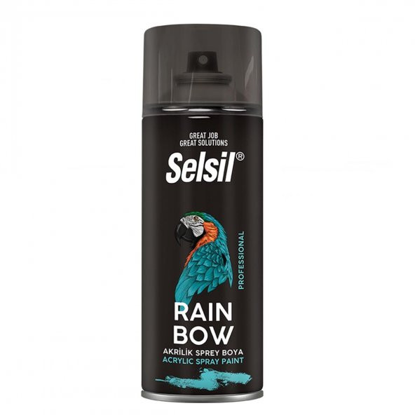Selsil Rainbow Akrilik Sprey Boya 400 ml Mat Siyah Ral 9005