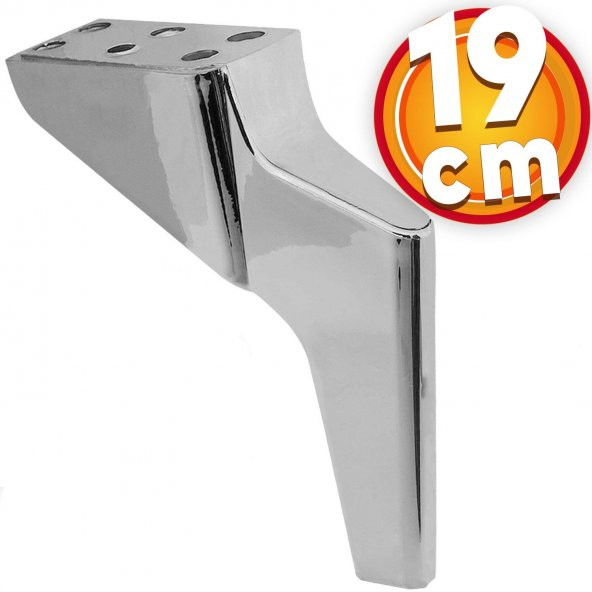 Lüks Mobilya Kanepe Sehpa TV Ünitesi Koltuk Ayağı 19 cm Krom Baza Ayak
