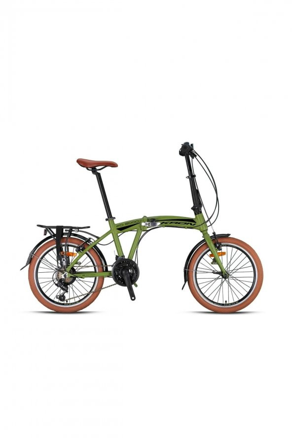 KRON Fd 2000 - 20 Mtb - 21 Vites - V.b. (papuç Fren) - Mat Haki-siyah (aleminyum Bagaj/pvc Çamurluk)
