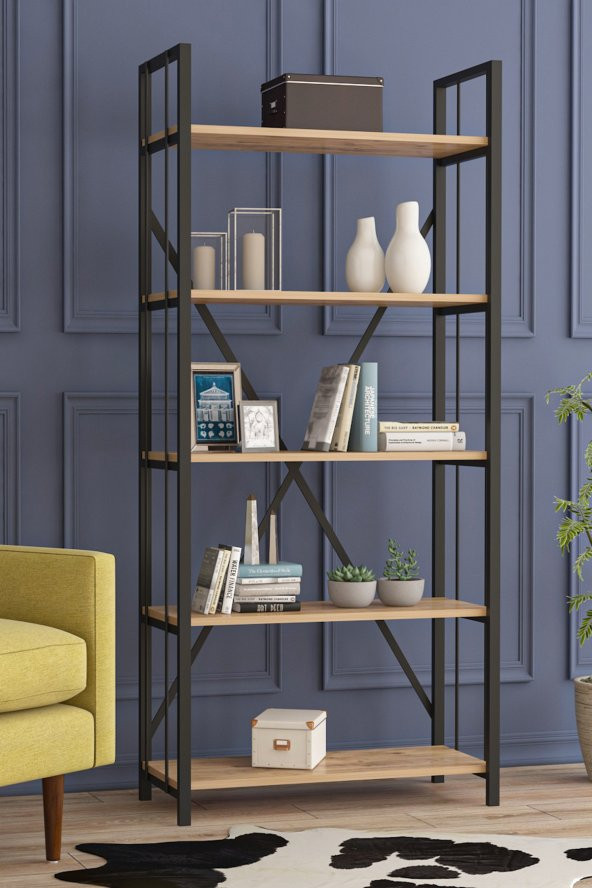 Wood House - Eftelya Kitaplık Ceviz - 2