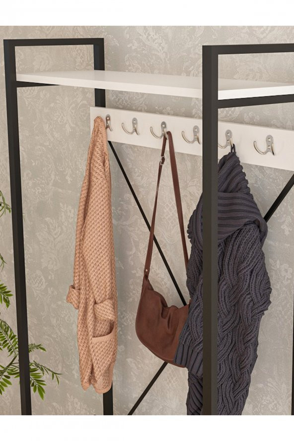 WOOD HOUSE - AKŞIN VESTİYER PORTMANTO - BEYAZ - 2