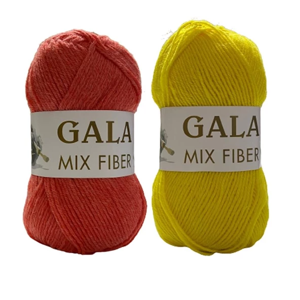 Gala Mix Fiber Saf Yün El Örgü İpliği 50 gr