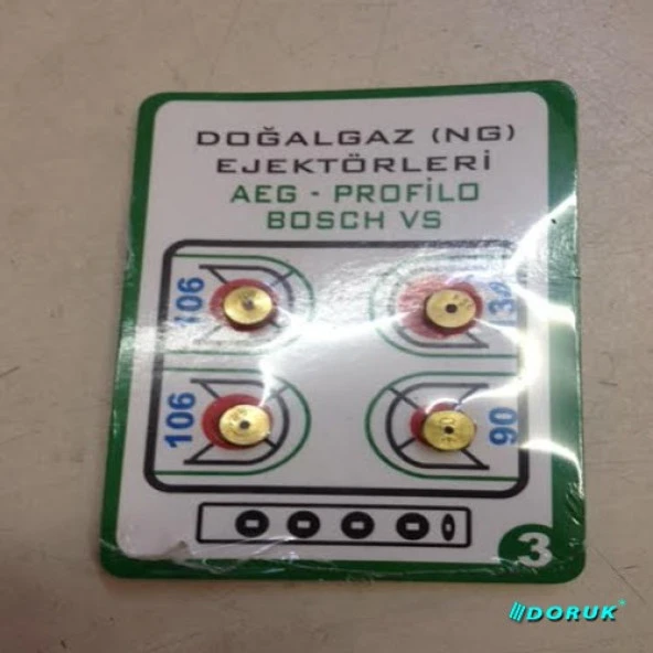 100 ADET Doğalgaz Enjektör Ocak Takımı (Bosch, Siemens, Profilo, - Resim 3