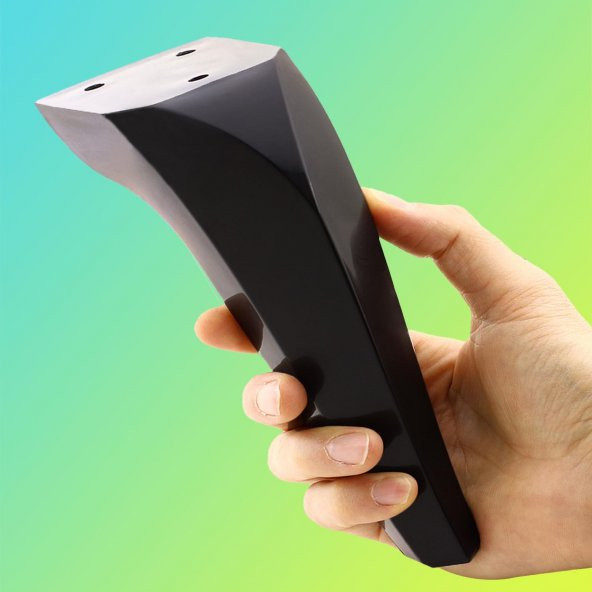 Lüks Mobilya Kanepe Sehpa TV Ünitesi Koltuk Ayağı 15 cm Siyah Baza Ayak - Resim 4