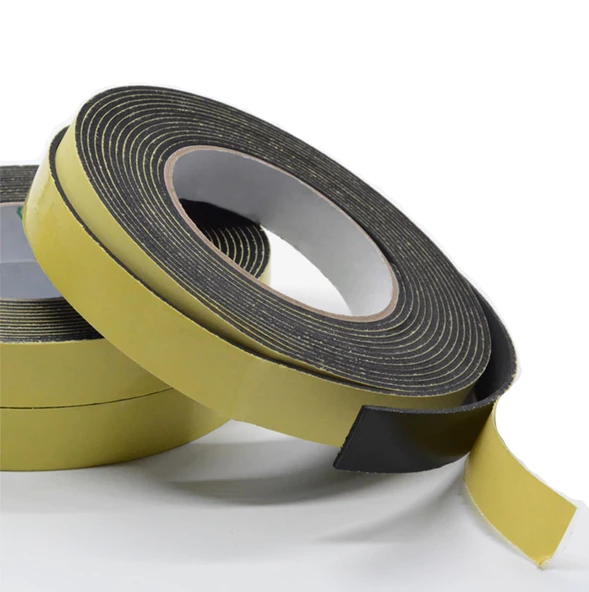 Contacall Kapı Pencere İzolasyon Bandı Yapışkan Sünger 5 mm Kalınlık 20 mm Genişlik 10 Metre Uzunluk / EVA-5*20 - Resim 3