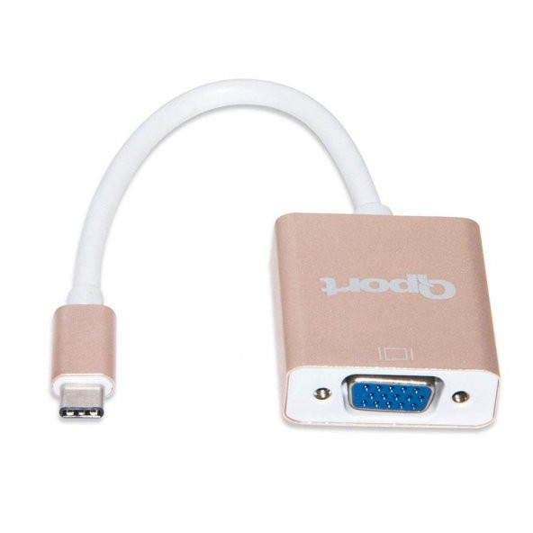 QPORT Q-TV USB TYPE-C => VGA (1920*1080P 60 HZ) ADAPTÖR - 2