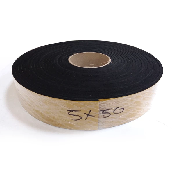 Contacall Kapı Pencere İzolasyon Bandı Yapışkan Sünger 5 mm Kalınlık 50 mm Genişlik 10 Metre Uzunluk / EVA-5*50