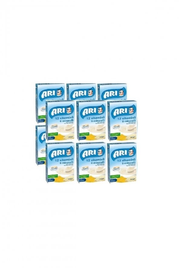 Arı mama 12 Vitaminli 6 Mineralli Sütlü Pirinçli 200gr *12li Paket