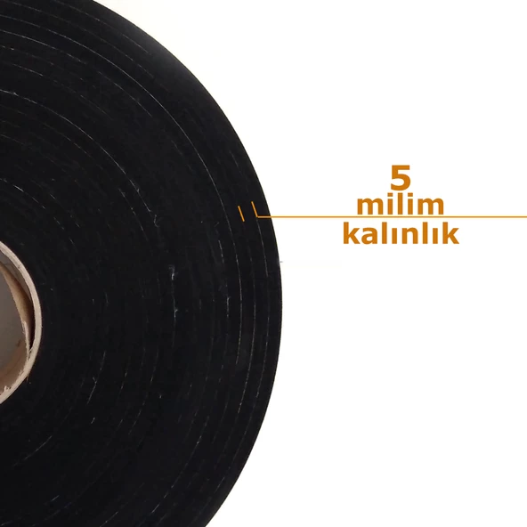 Contacall Kapı Pencere İzolasyon Bandı Yapışkan Sünger 5 mm Kalınlık 40 mm Genişlik 10 Metre Uzunluk / EVA-5*40 - Resim 2