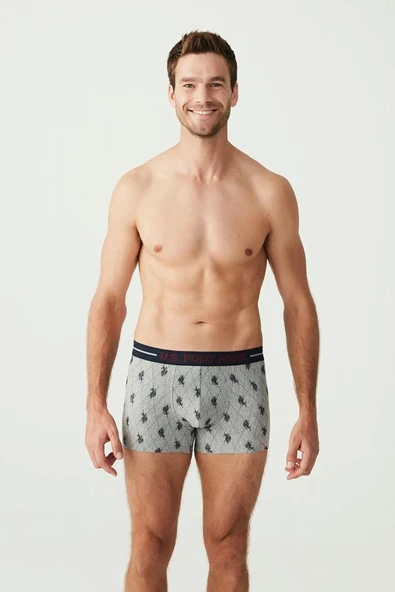 U.s Polo Assn 80328 Erkek Bordo Lacivert Gri 3'Lü Boxer - 2