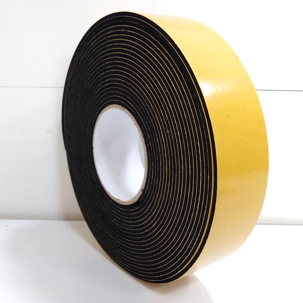 Contacall Kapı Pencere İzolasyon Bandı Yapışkan Sünger 2 mm Kalınlık 50 mm Genişlik 10 Metre Uzunluk / EPDM-2*50 - Resim 3