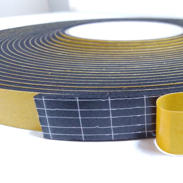 Contacall Kapı Pencere İzolasyon Bandı Yapışkan Sünger 3 mm Kalınlık 15 mm Genişlik 10 Metre Uzunluk / EPDM-3*15 - 4