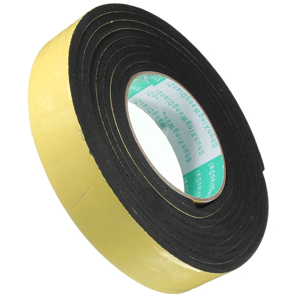 Contacall Kapı Pencere İzolasyon Bandı Yapışkan Sünger 3 mm Kalınlık 45 mm Genişlik 10 Metre Uzunluk / EPDM-3*45 - Resim 2