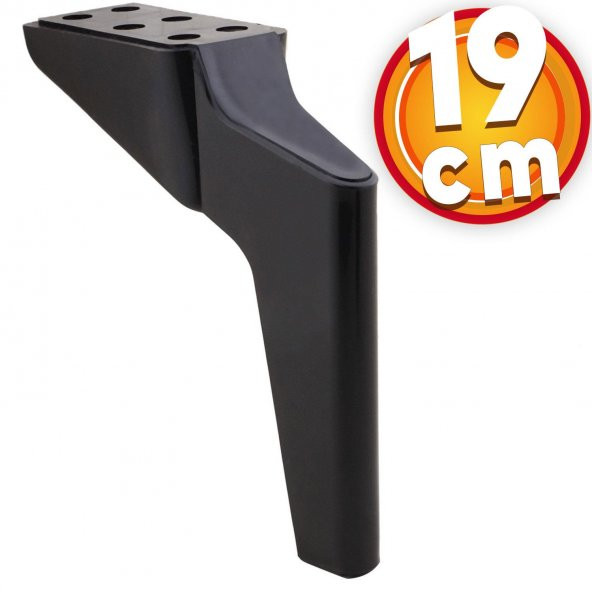 Lüks Mobilya Kanepe Sehpa TV Ünitesi Koltuk Ayağı 19 cm Siyah Baza Ayak