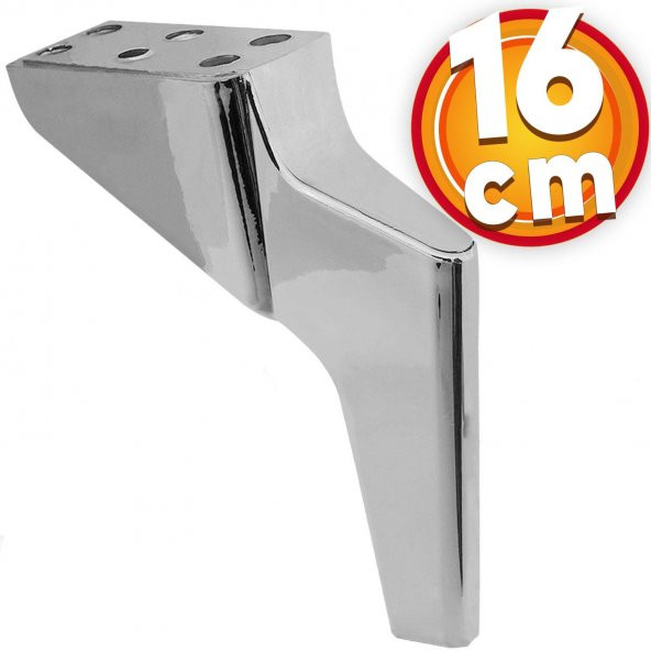 Lüks Mobilya Kanepe Sehpa TV Ünitesi Koltuk Ayağı 16 cm Krom Baza Ayak