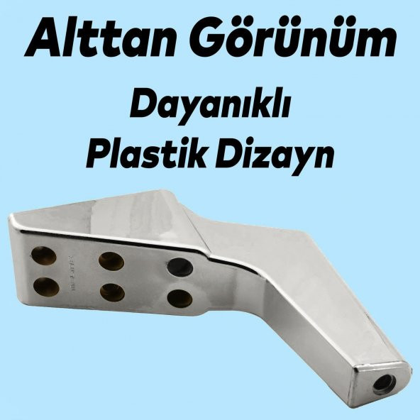 Lüks Mobilya Kanepe Sehpa TV Ünitesi Koltuk Ayağı 16 cm Krom Baza Ayak - 5