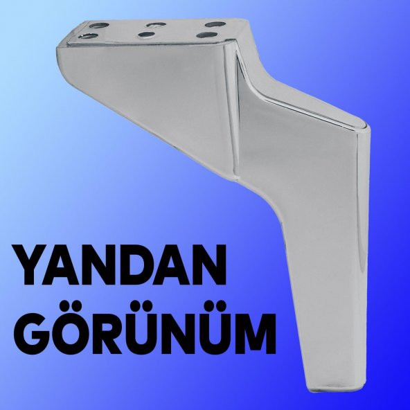 Lüks Mobilya Kanepe Sehpa TV Ünitesi Koltuk Ayağı 16 cm Krom Baza Ayak - 7