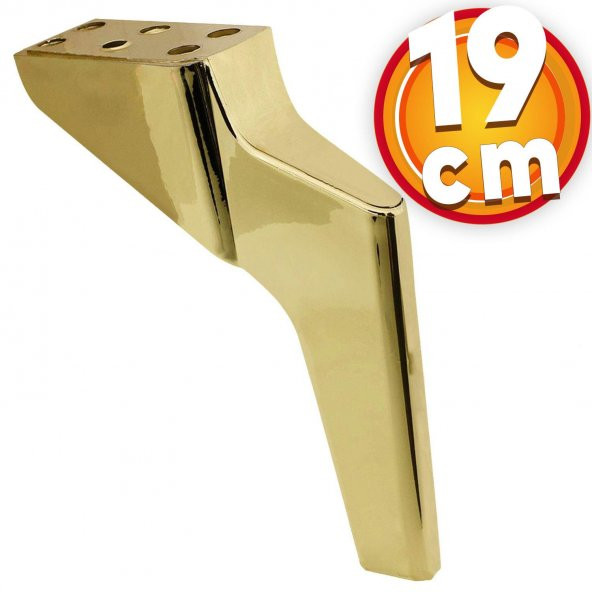Lüks Mobilya Kanepe Sehpa TV Ünitesi Koltuk Ayağı 19 cm Gold Altın Baza Ayak - 1