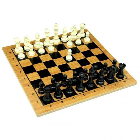 30x30cm Ahşap Satranç Takımı Strateji Oyunu Yerli Üretim