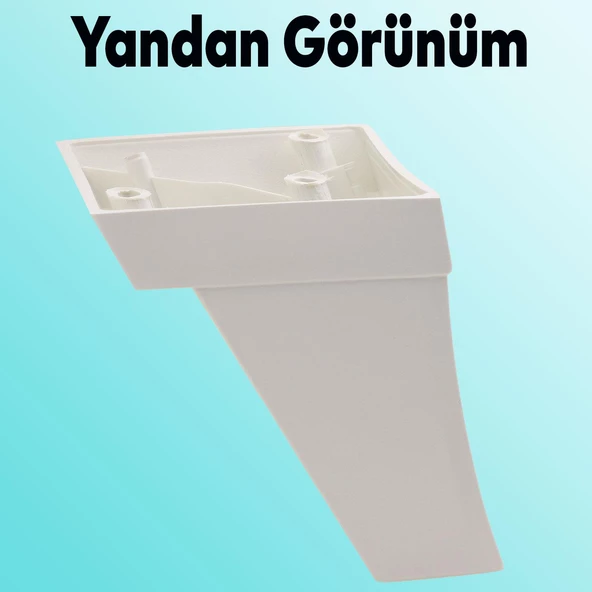 Dolap Venüs Lüks Mobilya Kanepe Sehpa Tv Ünitesi Koltuk Ayağı 10 Cm Beyaz Baza Ayakları - 3