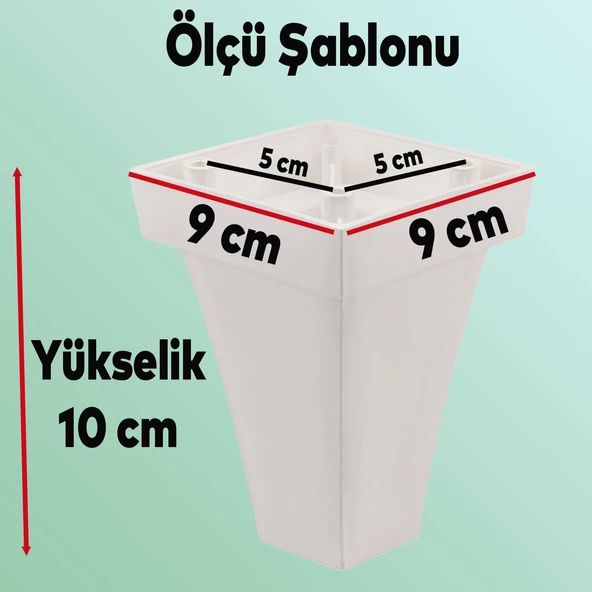 Dolap Venüs Lüks Mobilya Kanepe Sehpa Tv Ünitesi Koltuk Ayağı 10 Cm Beyaz Baza Ayakları - 2