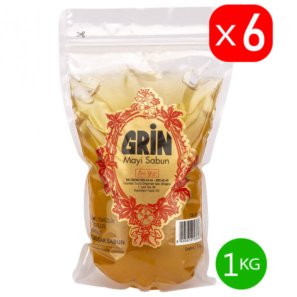 GRİN 1 kg Ekolojik Arap Sabunu (6 ADET)