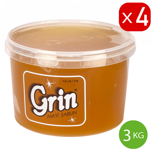 GRİN 3 kg Arap Sabunu (4 ADET) Ayçiçek Yağlı