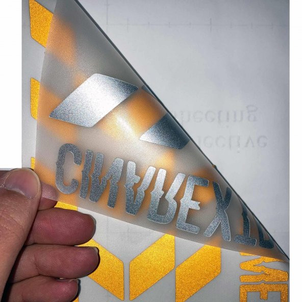 Reflektif Sarı Damalı Kask Motosiklet Sticker Takımı Çınar Extreme - 5
