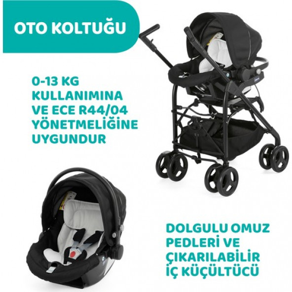 Chicco Trio Sprint Travel Sistem Bebek Arabası Black Night - 2