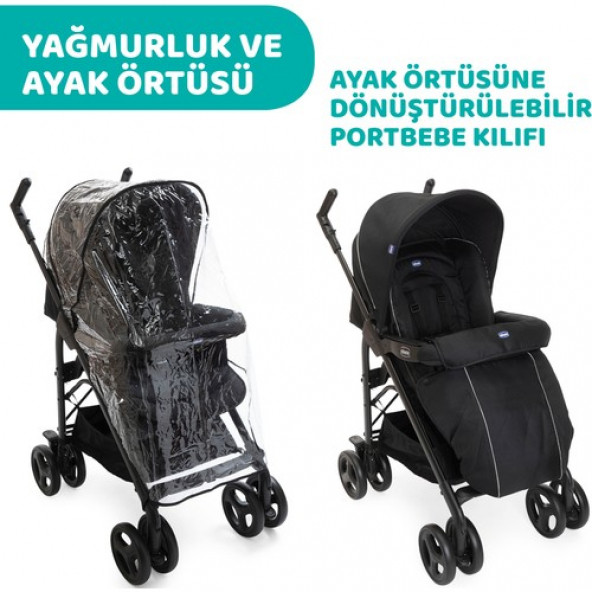 Chicco Trio Sprint Travel Sistem Bebek Arabası Black Night - 6