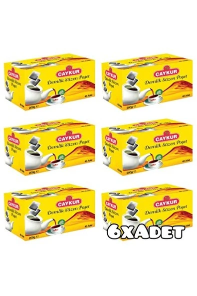 Çaykur Demlik Süzen Poşet Çay (Sarı) (40 x 5g) x 4 ADET - 2