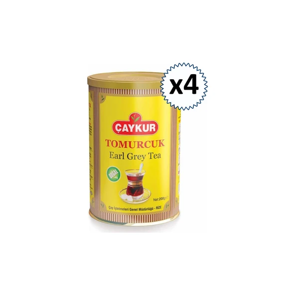 Çaykur Earl Grey Tea Tomurcuk Dökme Çay Teneke 200g x 4 - 2
