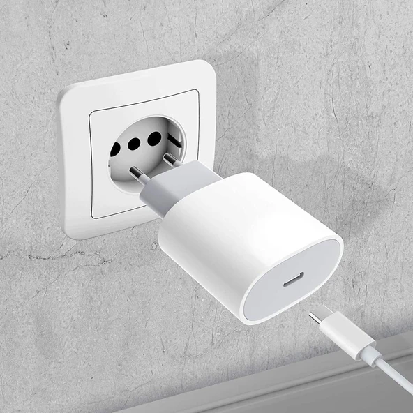 PDAteknoloji Apple Samsung 20 watt Type-C PD Hızlı Şarj Başlık Adaptör - 3