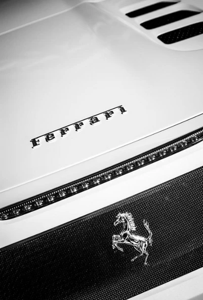 DK Tuning Ferrari Bagaj Siyah ABS 3M Yazı Logo Amblem - 2