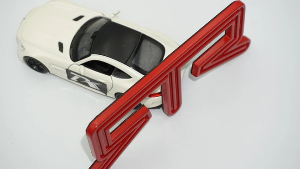 DK Tuning Mustang RTR Bagaj Kırmızı Logo Arma Ford İle Uyumlu - 6