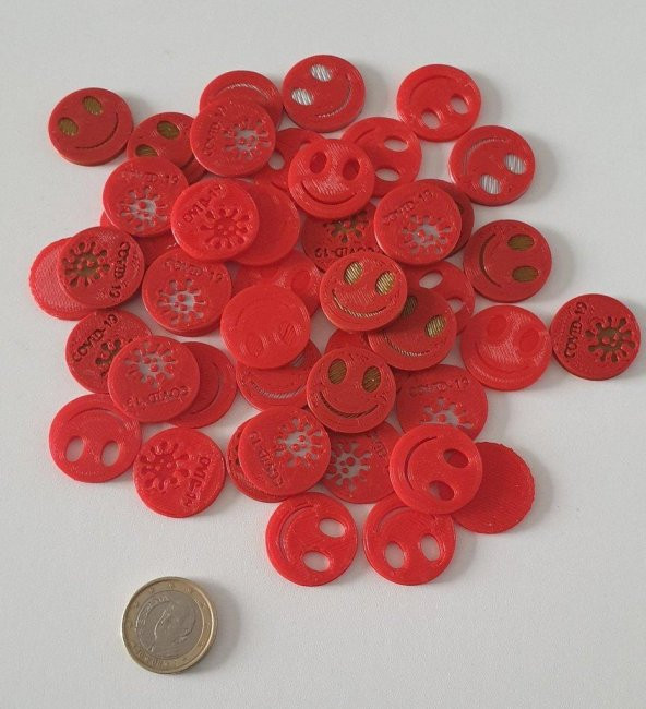 Smiley - Covid-19 Alışveriş Sepeti Coin - Euro Plastik Aparat