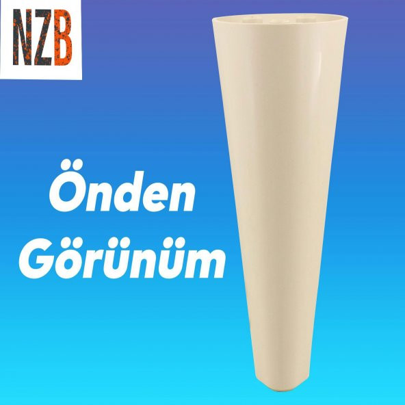 Lüks Mobilya Kanepe Sehpa TV Ünitesi Koltuk Ayağı 20 cm Krem Baza Ayak - Resim 3