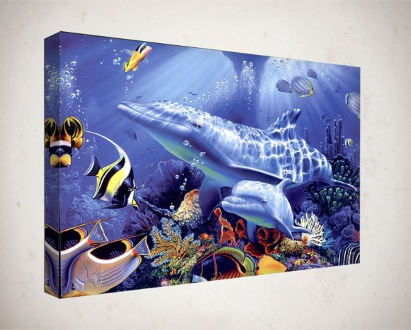 Kanvas Tablo - 35x50 cm   - Akvaryum - Akv8