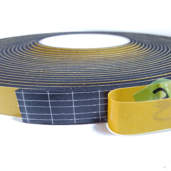 Contacall Kapı Pencere İzolasyon Bandı Yapışkan Sünger 4 mm Kalınlık 20 mm Genişlik 10 Metre Uzunluk / EPDM-4*20 - Resim 4
