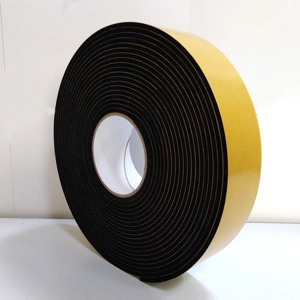 Contacall Kapı Pencere İzolasyon Bandı Yapışkan Sünger 4 mm Kalınlık 50 mm Genişlik 10 Metre Uzunluk / EPDM-4*50 - Resim 4
