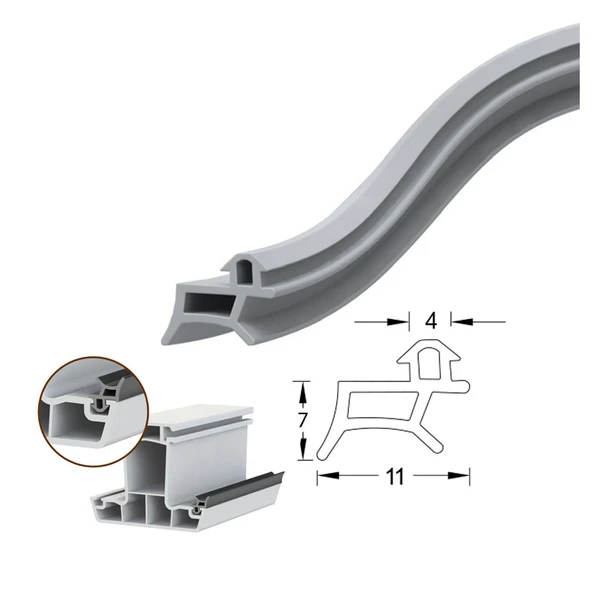 Contacall Pimapen Pvc Kapı Pencere Fitili Contası 60 Metre Gri