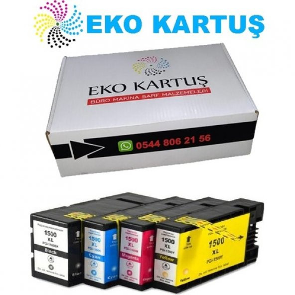 Eko Kartuş Canon Maxify MB-2155  PGI-1500 Xl Muadil Kartuş, - Resim 2