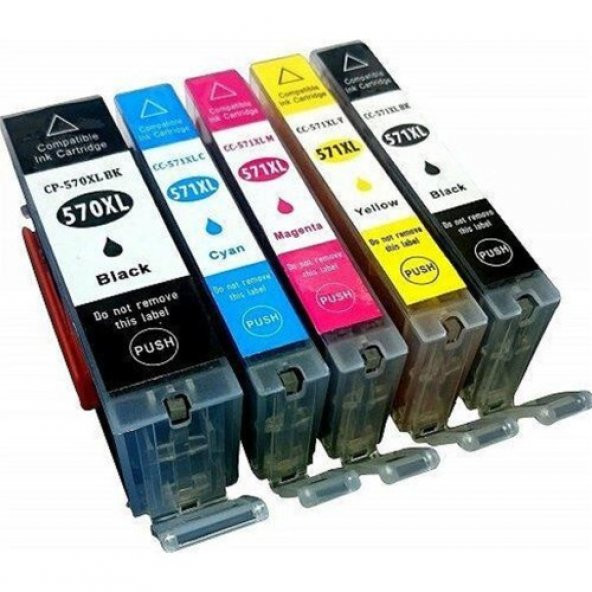 Eko Kartuş Canon Pixma MG-6851 5 Renk PGI-570 CLI-571 Muadil Kartuş,