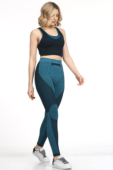 GIGOTTO Kadın Yüksek Bel Spor Tayt-003 - 11