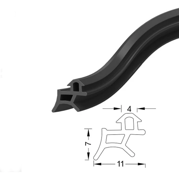 Contacall Pimapen Pvc Kapı Pencere Değiştirme Fitili Contası 75 Metre Siyah - Resim 5