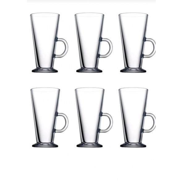 Paşabahçe 6'lı Latte Kulplu Bardak